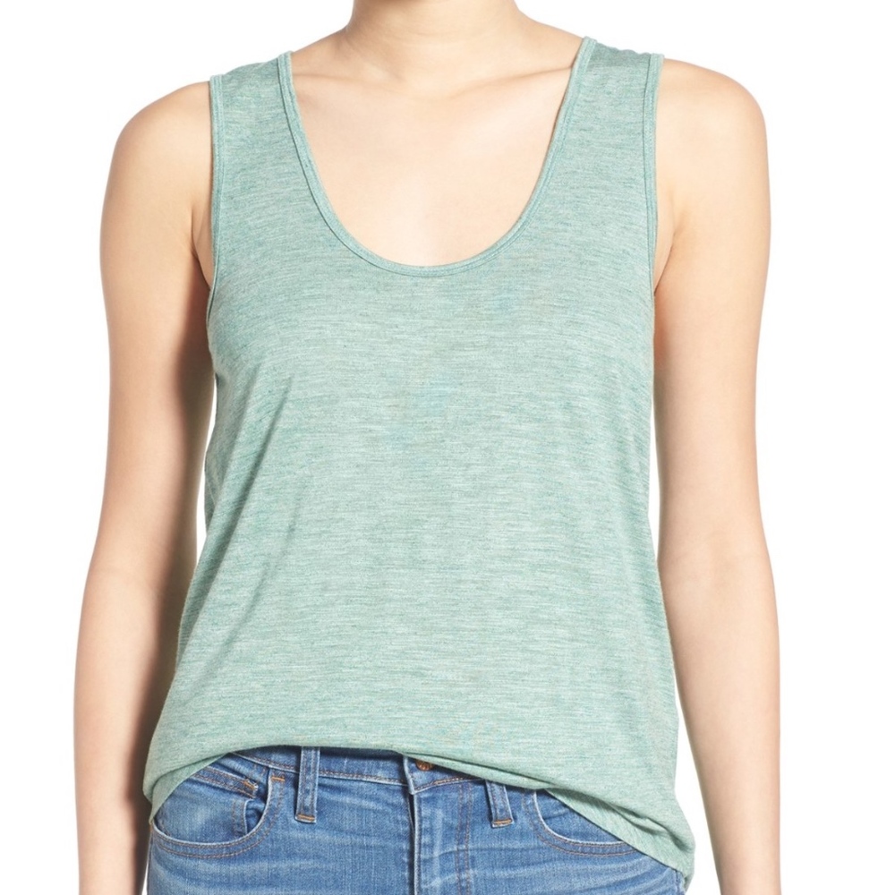 NWT Madewell Anthem Scoop Neck Tank in Green